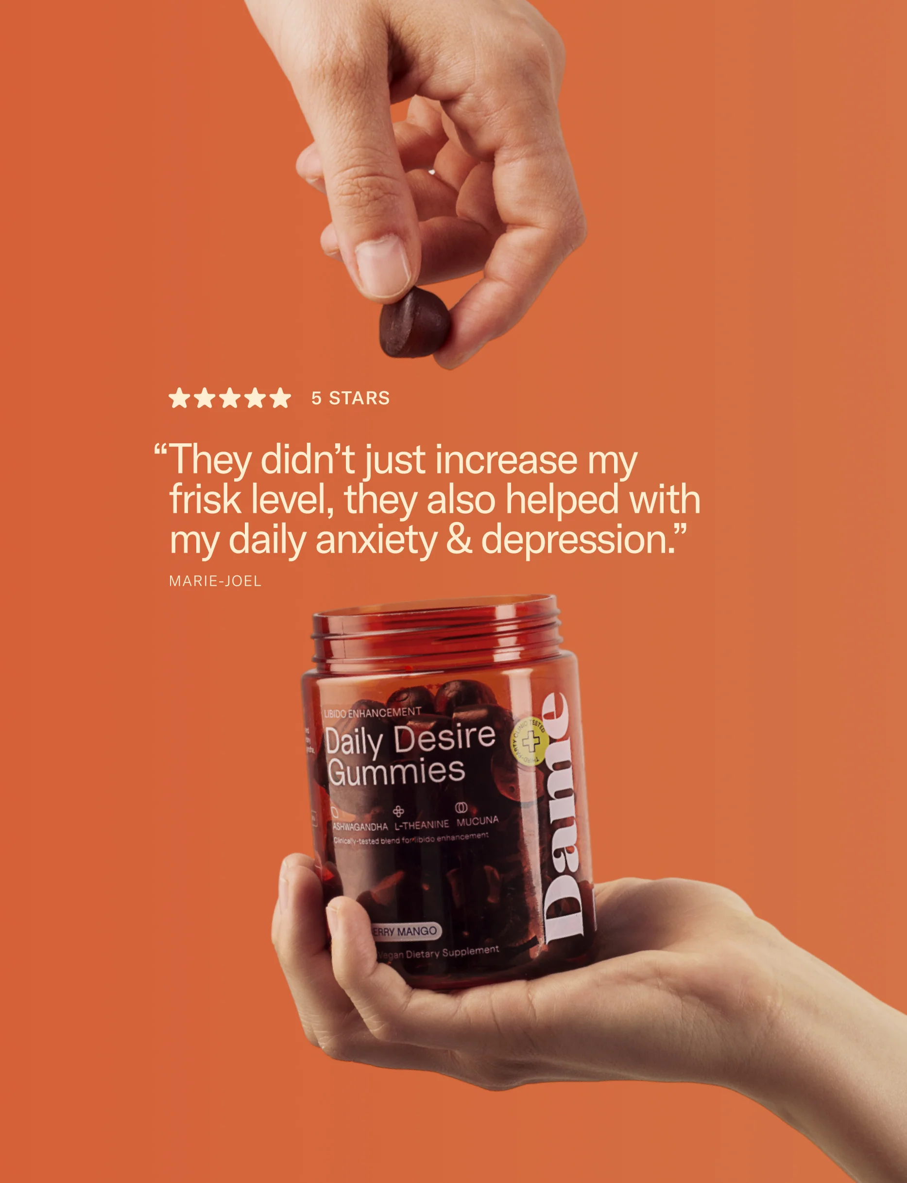 Desire Gummies Libido Supplement for Women with Strawberry-Mango Flavor