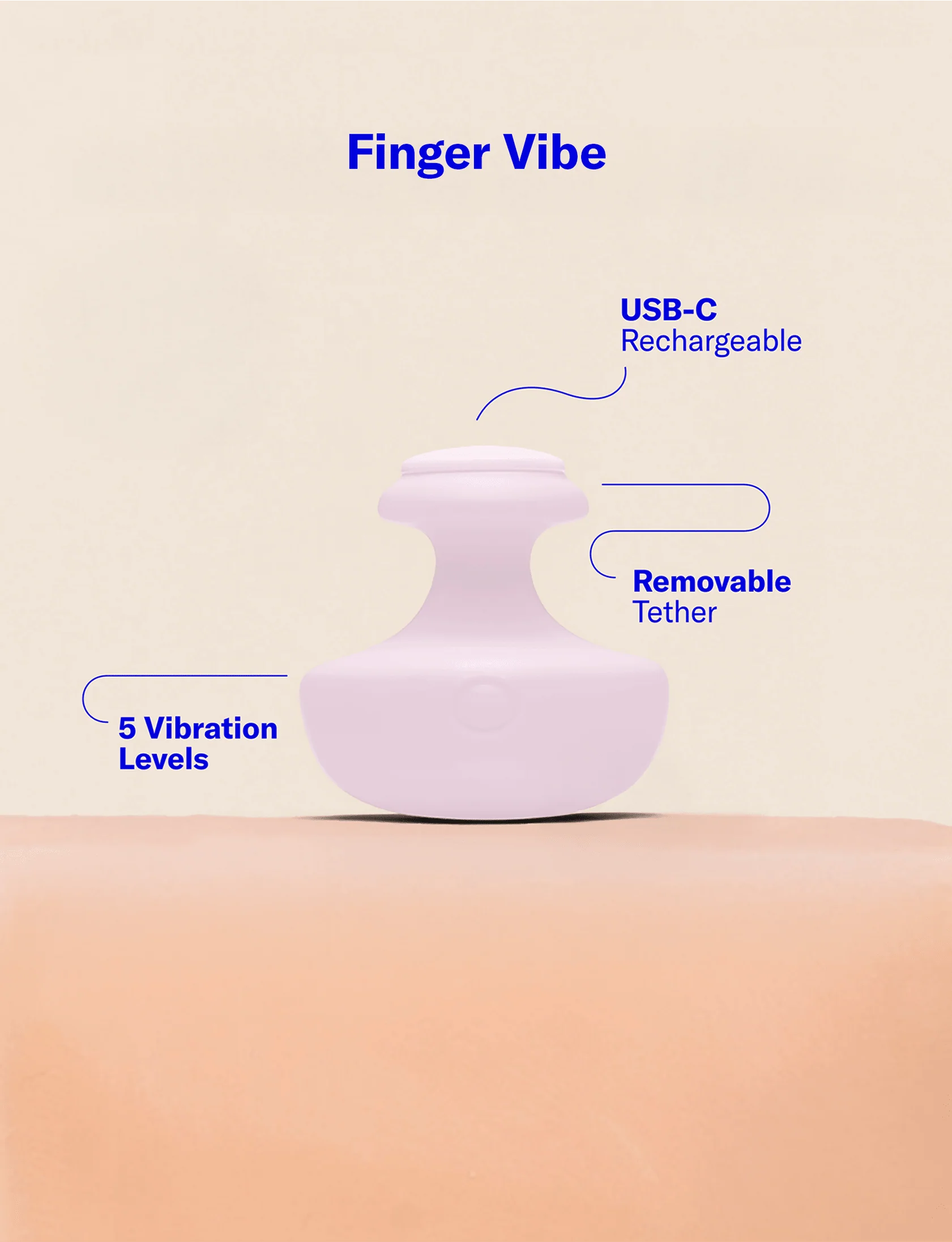 Fin Finger Vibrator for Personal Intimate Play and Added Stimulation