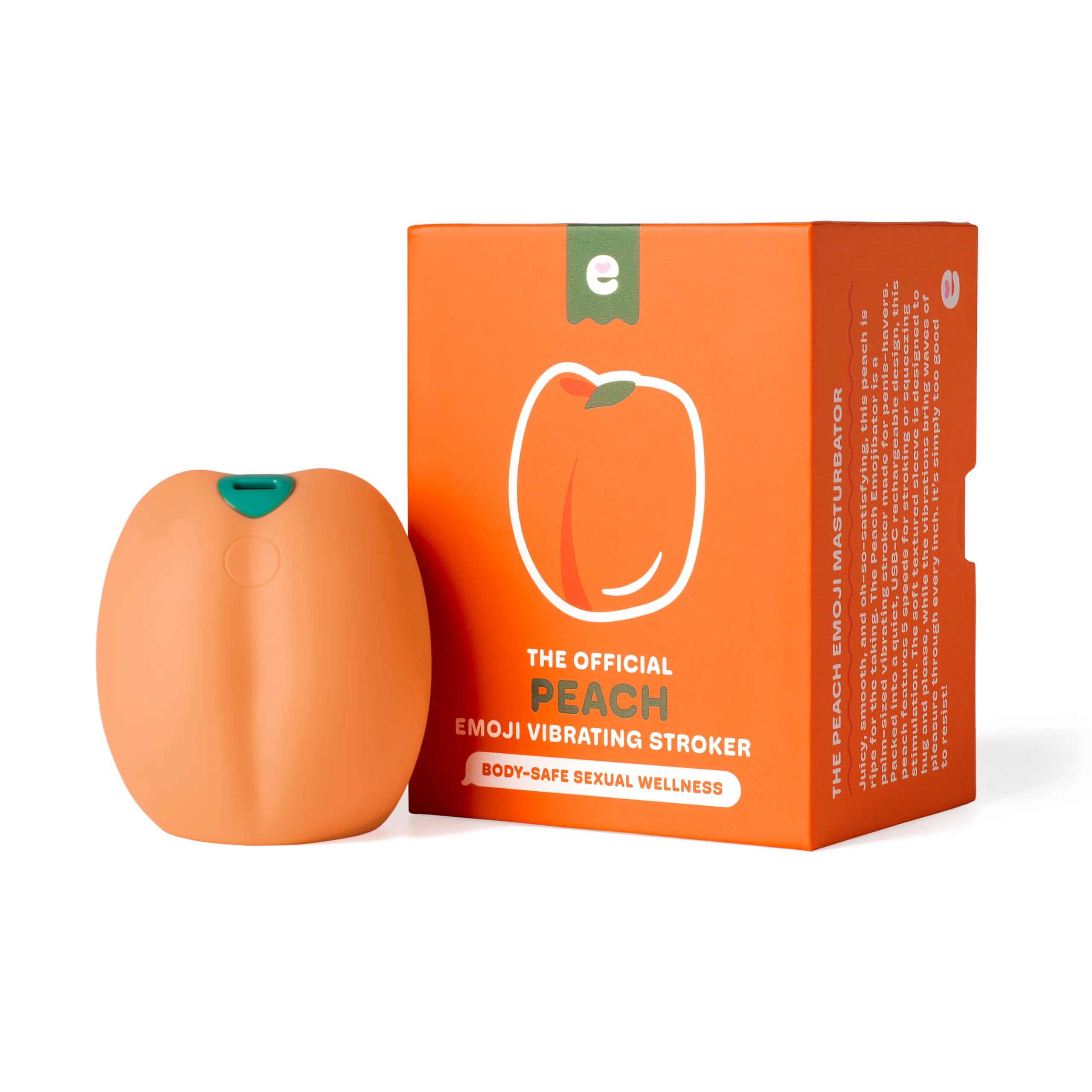 Emojibator Peach Stroker vibrant pour un plaisir de paume