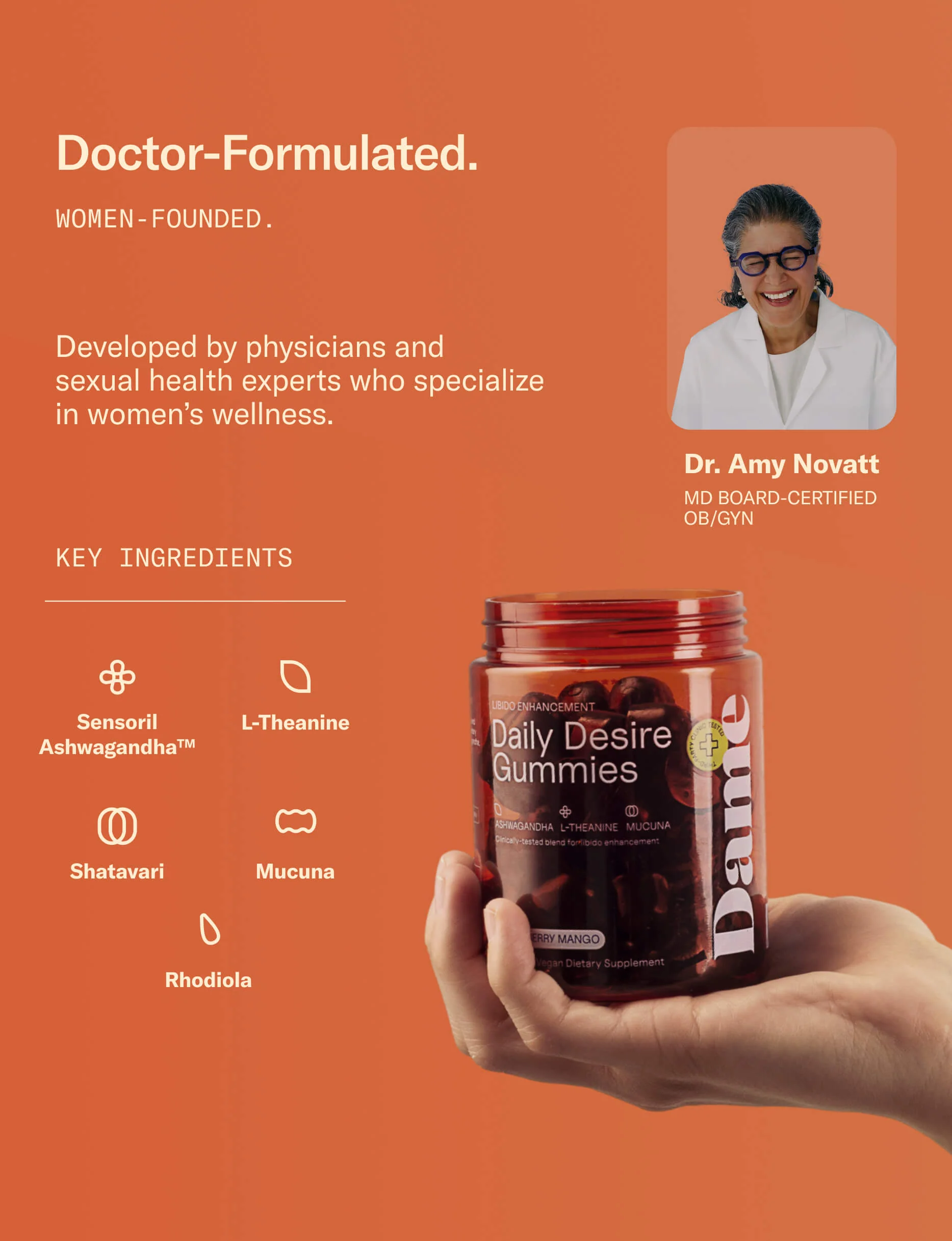 Desire Gummies Libido Supplement for Women with Strawberry-Mango Flavor
