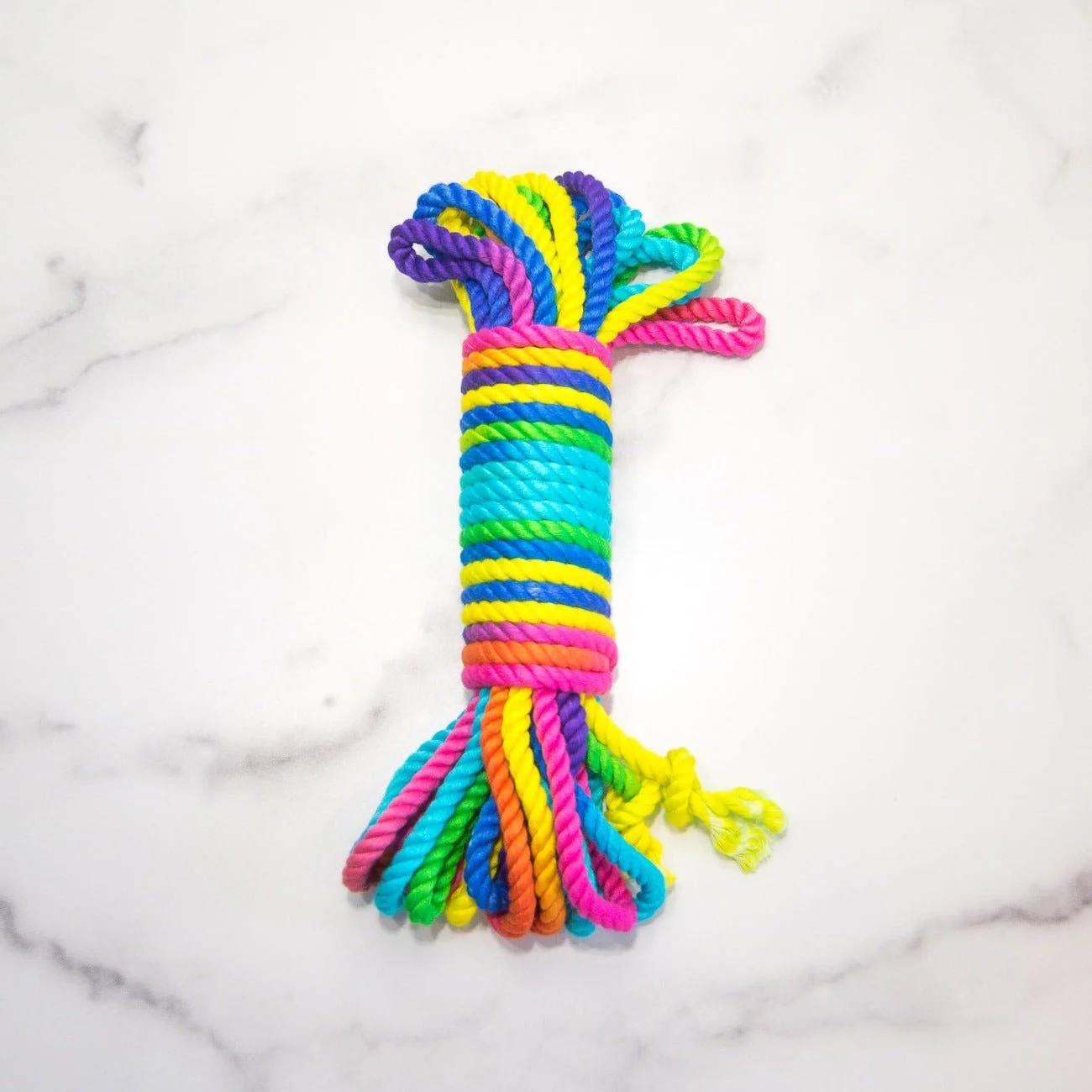 Unicorn Rainbow bondagerep, mjuk bambusilke, 11 meter