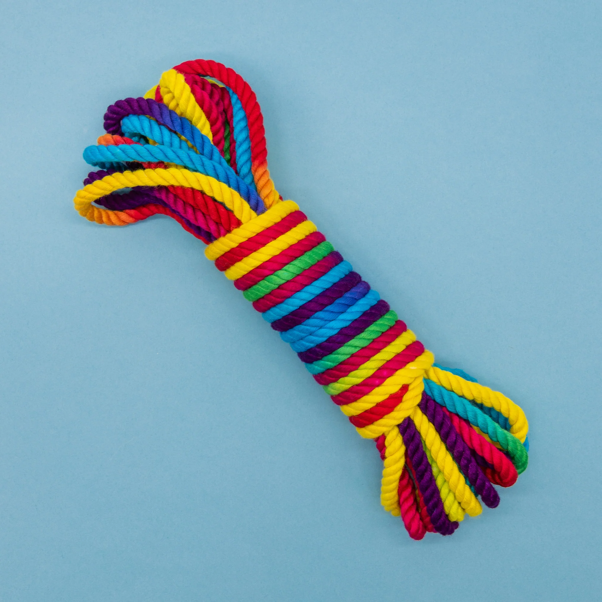 Funfetti Rainbow bondagerep i bambusilke, 11 meter