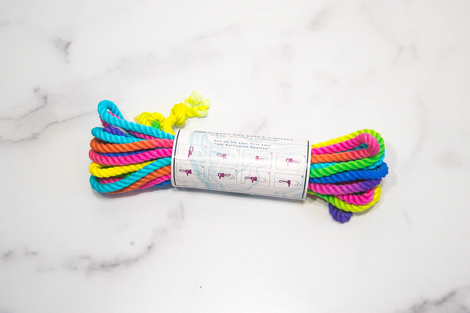 Einhorn-Regenbogen-Bondage-Seil aus weicher Bambus-Seide, 11 Meter