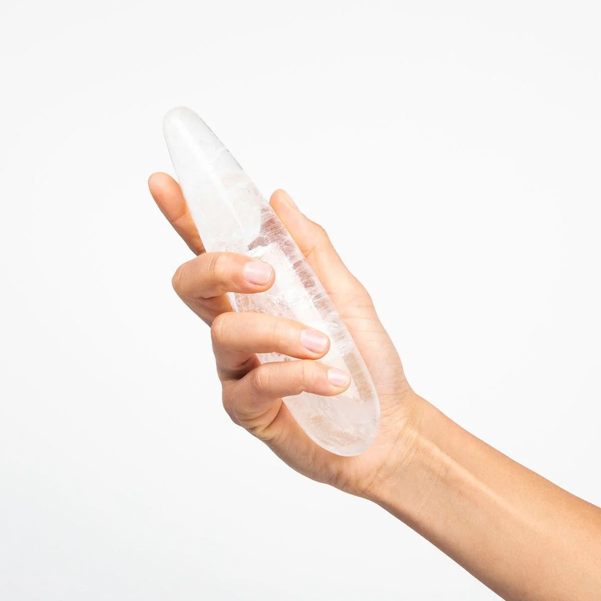 Dildo Kristal Kuarsa Bening Prism Original dari Chakrubs