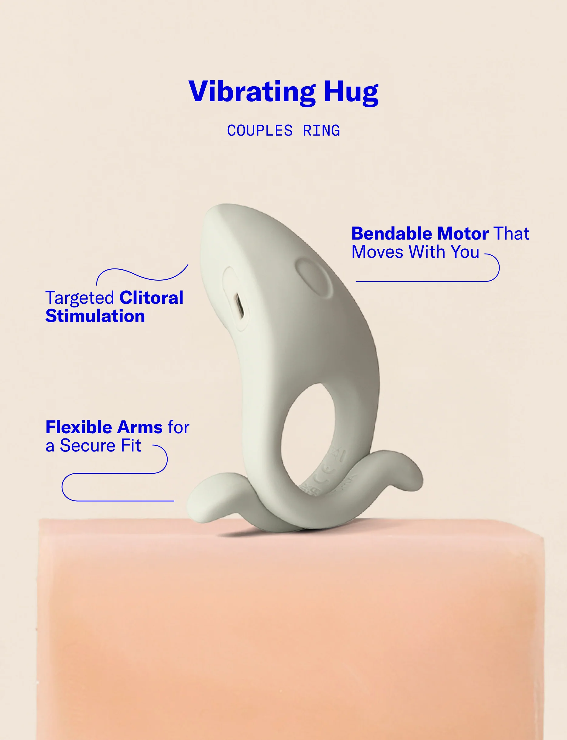 Hug Vibrating Cock Ring for Couples by Dame Products