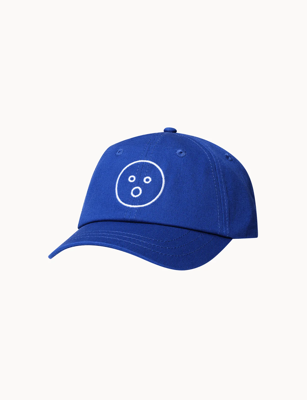 O-Face Hat: Unisex Royal Blue Cap with Embroidered Eroticon