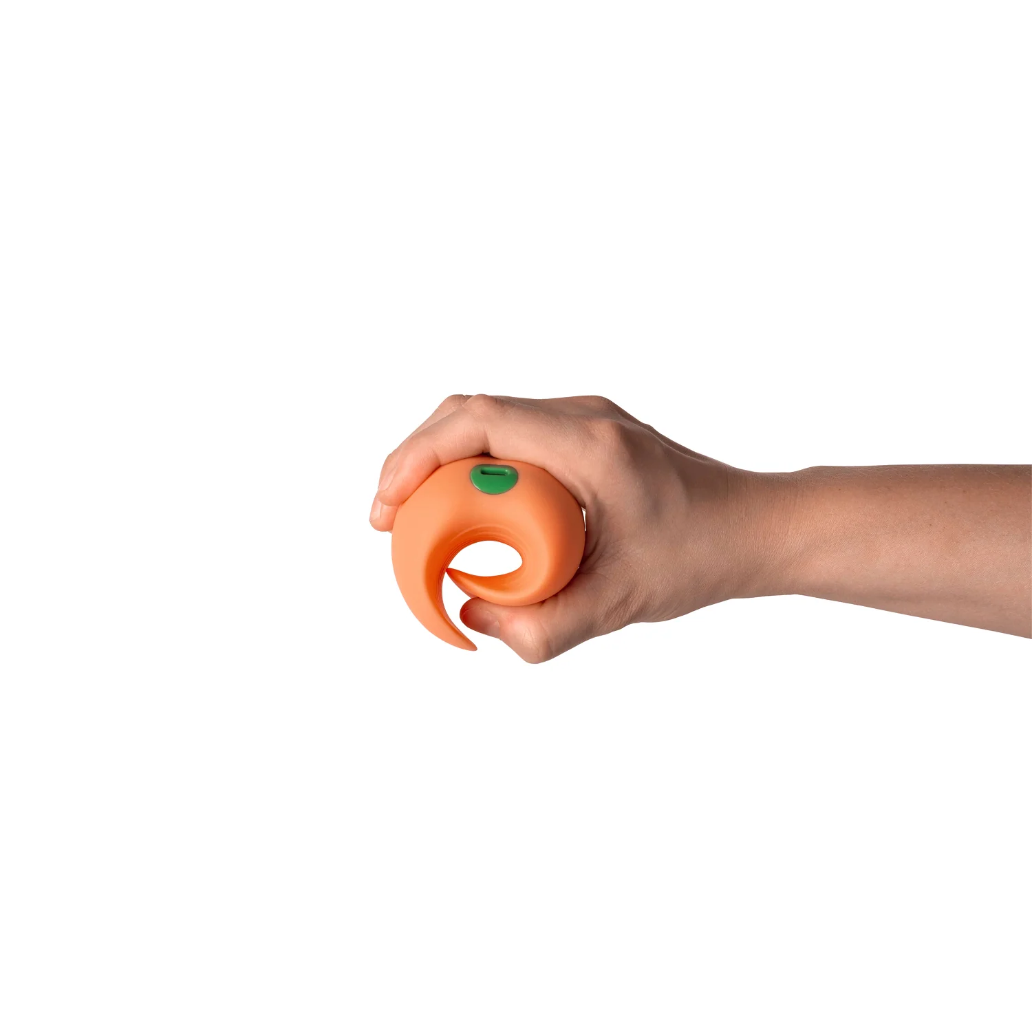 Peach Emojibator Vibrating Stroker for Palm-Sized Stroking Pleasure