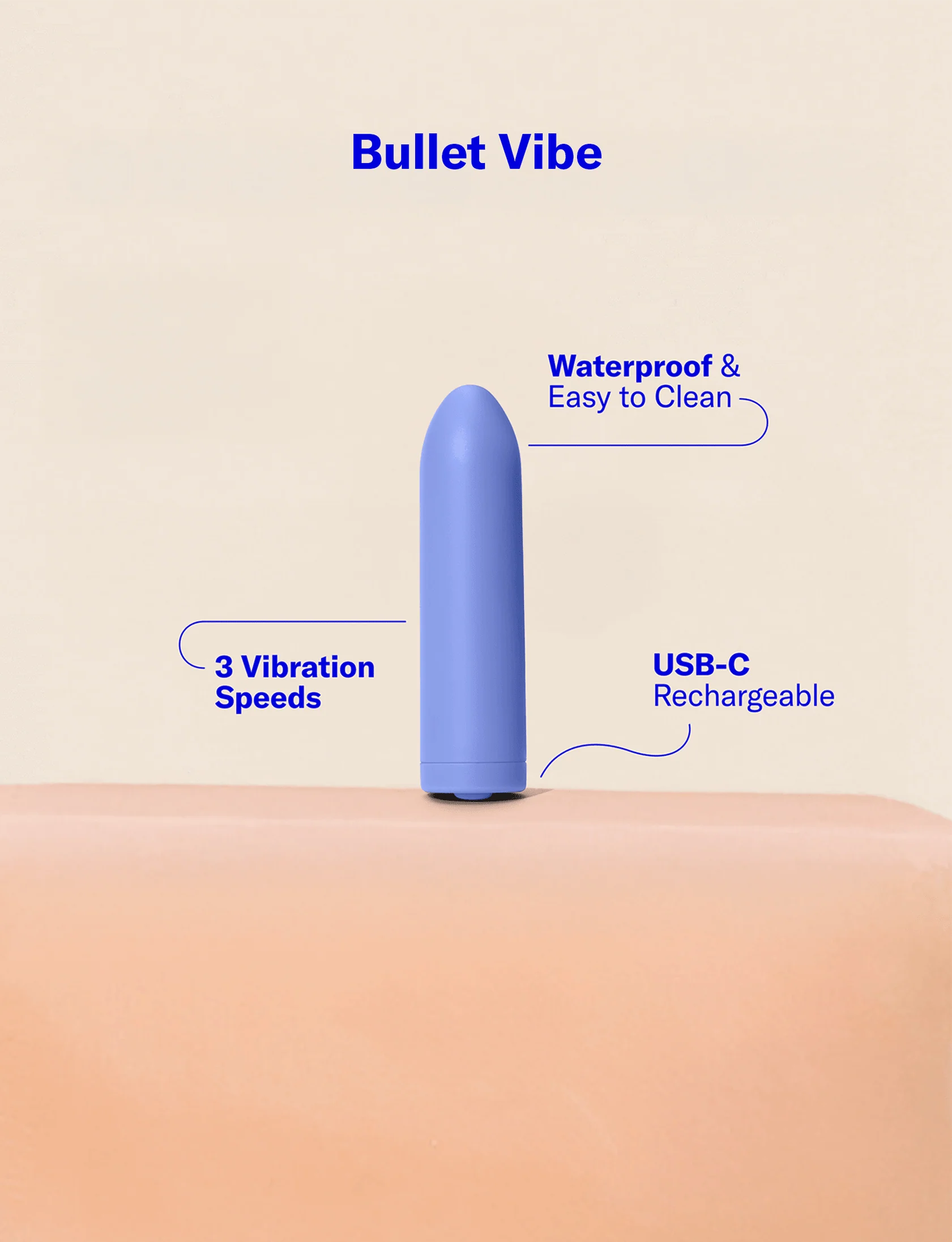 Zee Bullet Vibrator with 3 Speeds for Portable Pleasure