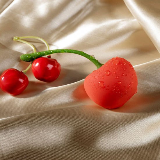 Cherry Emojibator Bullet Vibrator with USB Charge and 9 Patterns