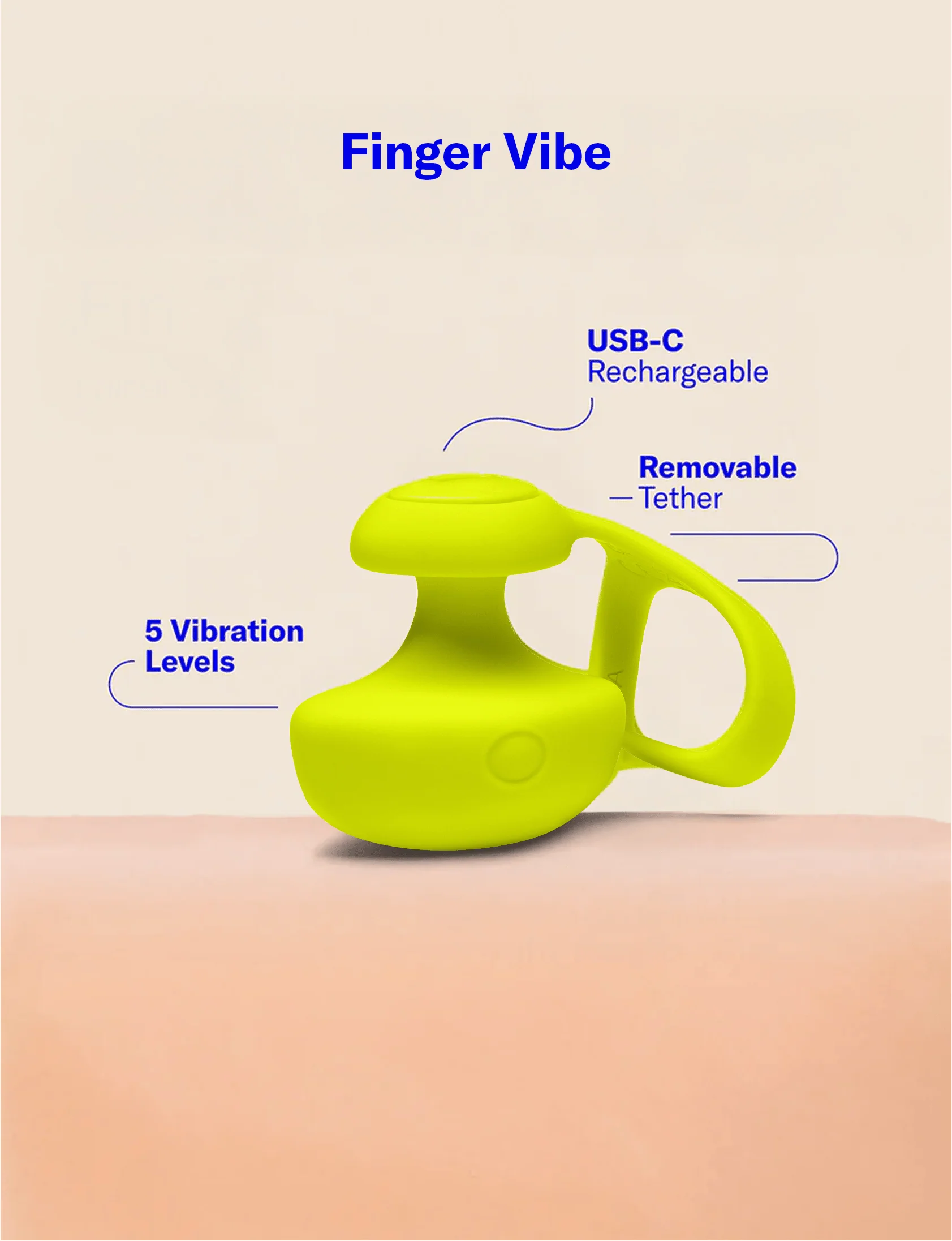 Fin finger vibrator til personlig intim leg og ekstra stimulation