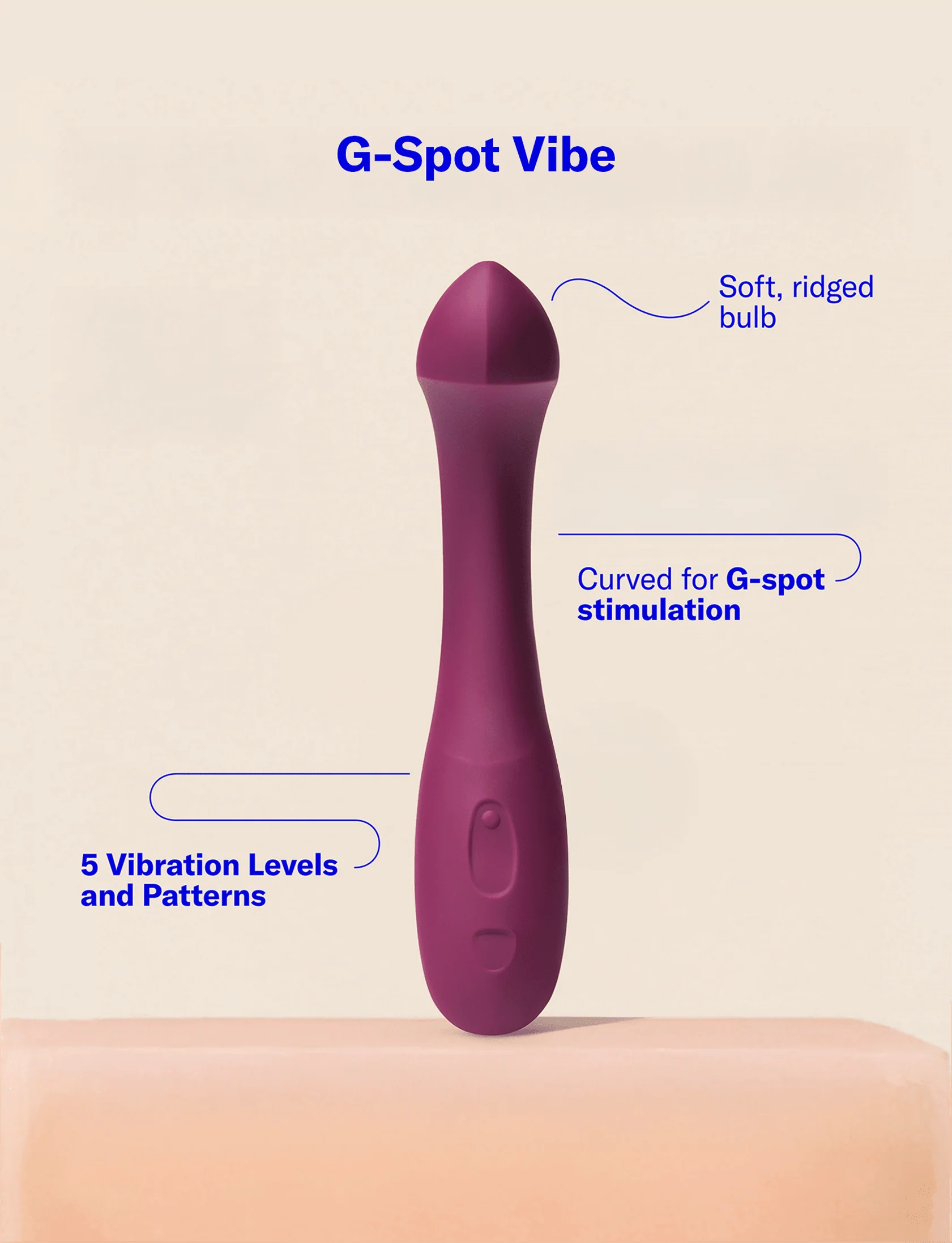 Arc G-Spot Vibrator with Curved Tip and Leverage Handle